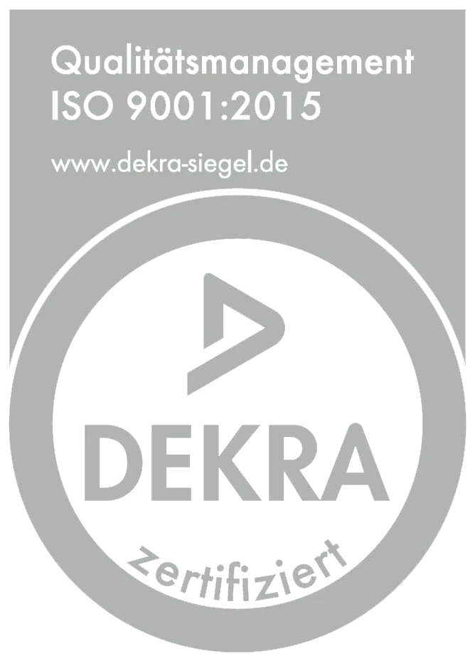 Logo von DEKRA zertifiziert nach QualitätsmanagementISO 9001:2015