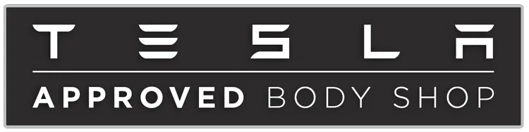 Offizielles Logo von TESLA approved Body Shop